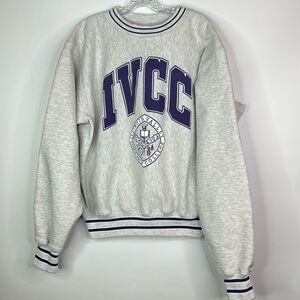 Vintage Northwest Knitting Mills IVCC Illinois College Grey Sweatshirt XXL